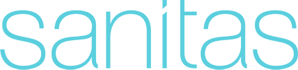 Sanitas Skincare Logo Blue and White