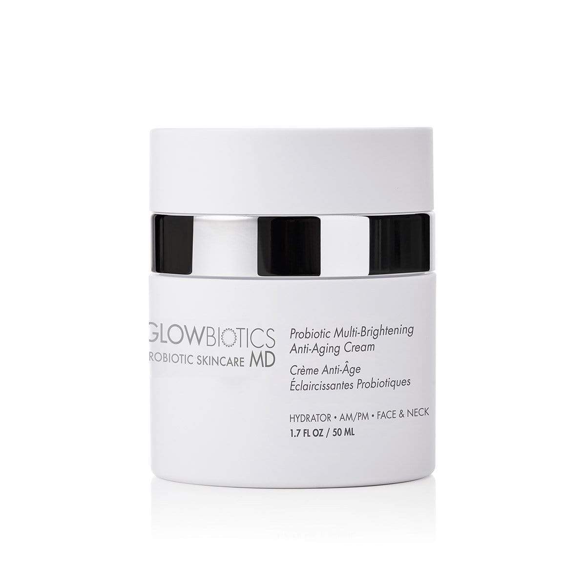 Glowbiotics MD Probiotic Multi-Brightening Anti-Aging Cream in White Container 1.7 fl oz