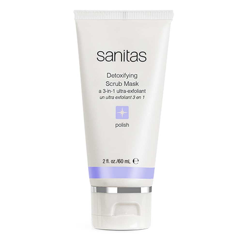 Sanitas Skincare Detoxifying Scrub Mask White Bottle 