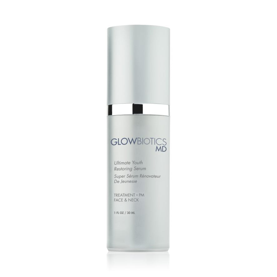 Glowbiotics Ultimate Youth Restoring Serum 1 oz. Silver Bottle