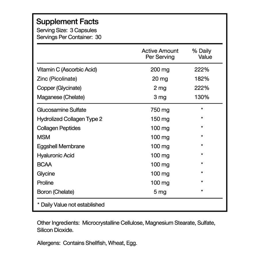 Truth Treatment Systems Collagen Recovery Complex Supplement Facts 
